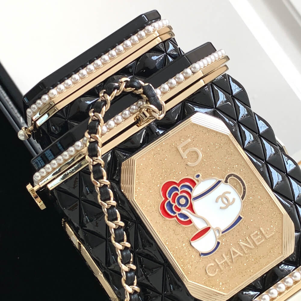 Ch**el TEA BOX MINAUDIERE(HIGH-END GRADE)