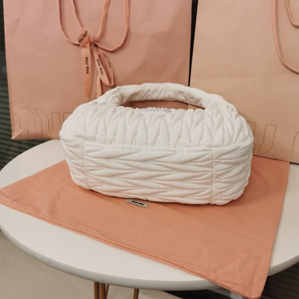 M1v wander matelasse regenerated nylon hobo bag