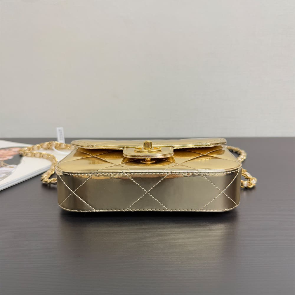 Ch**el Mini Flap Bag with Top Handle(high-end grade)