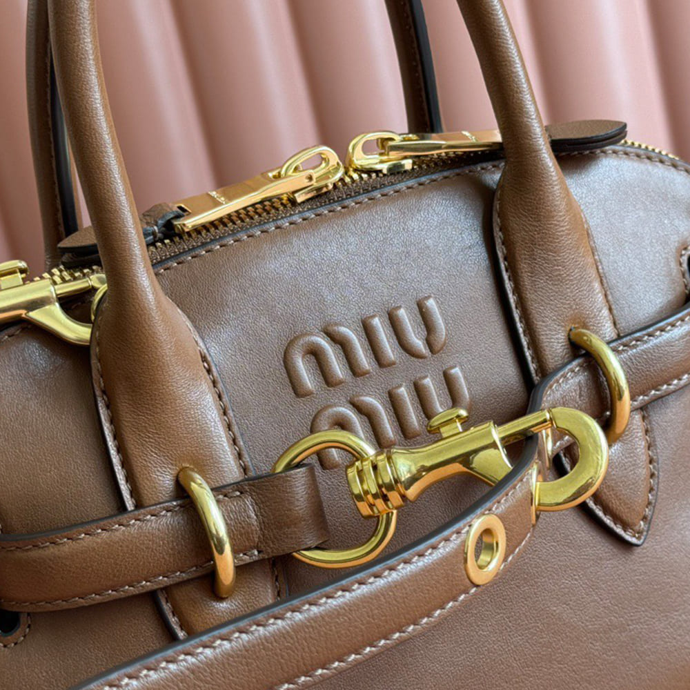 M1um1u Small Aventure nappa leather top-handle bag(HIGH-END GRADE)