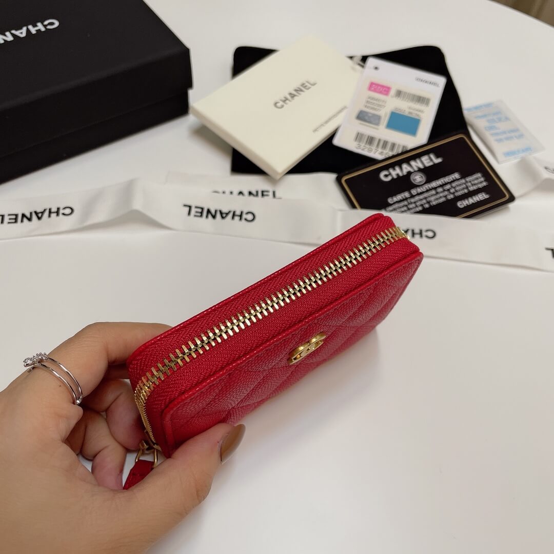 Ch**el Classic Zipper Coin Wallet