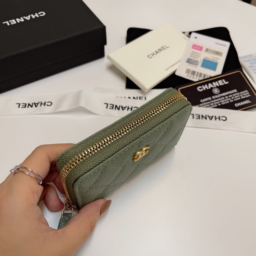 Ch**el Classic Zipper Coin Wallet