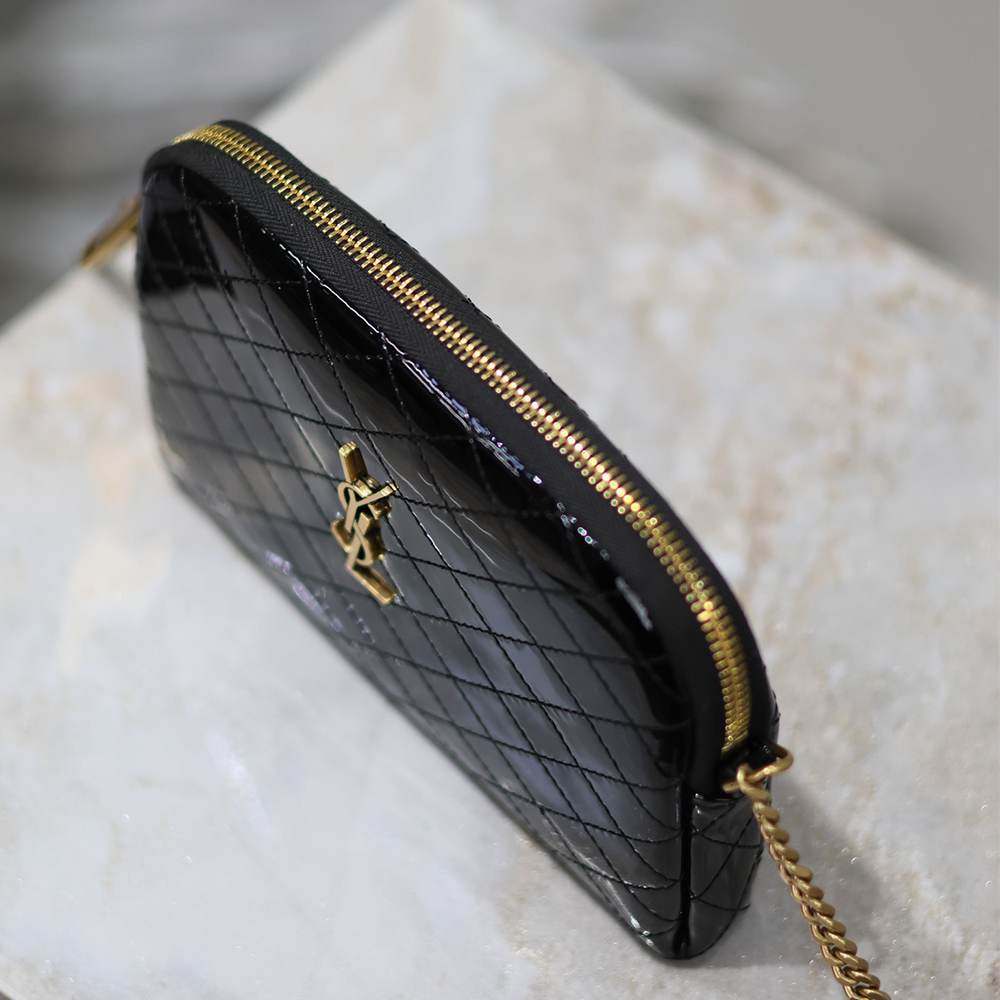 Y51 GABY ZIPPERED POUCH IN LAMBSKIN