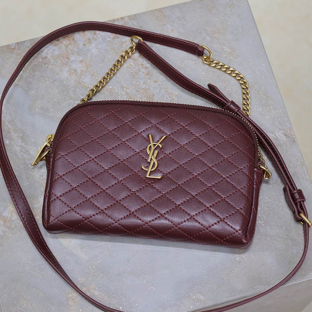 Y51 GABY ZIPPERED POUCH IN LAMBSKIN