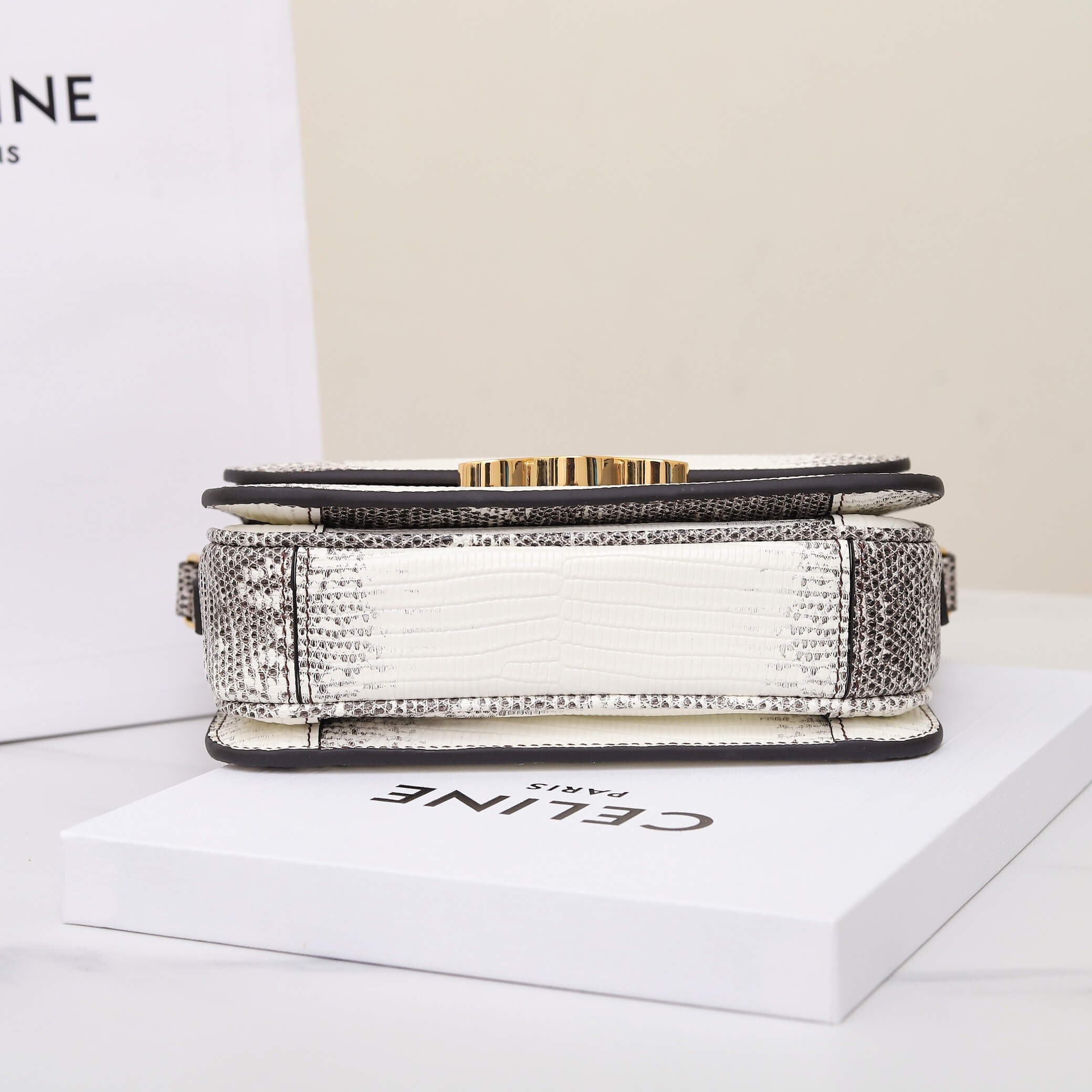 Ce1i*e TEEN TRIOMPHE lizard pattern handbag(HIGH-END GRADE)