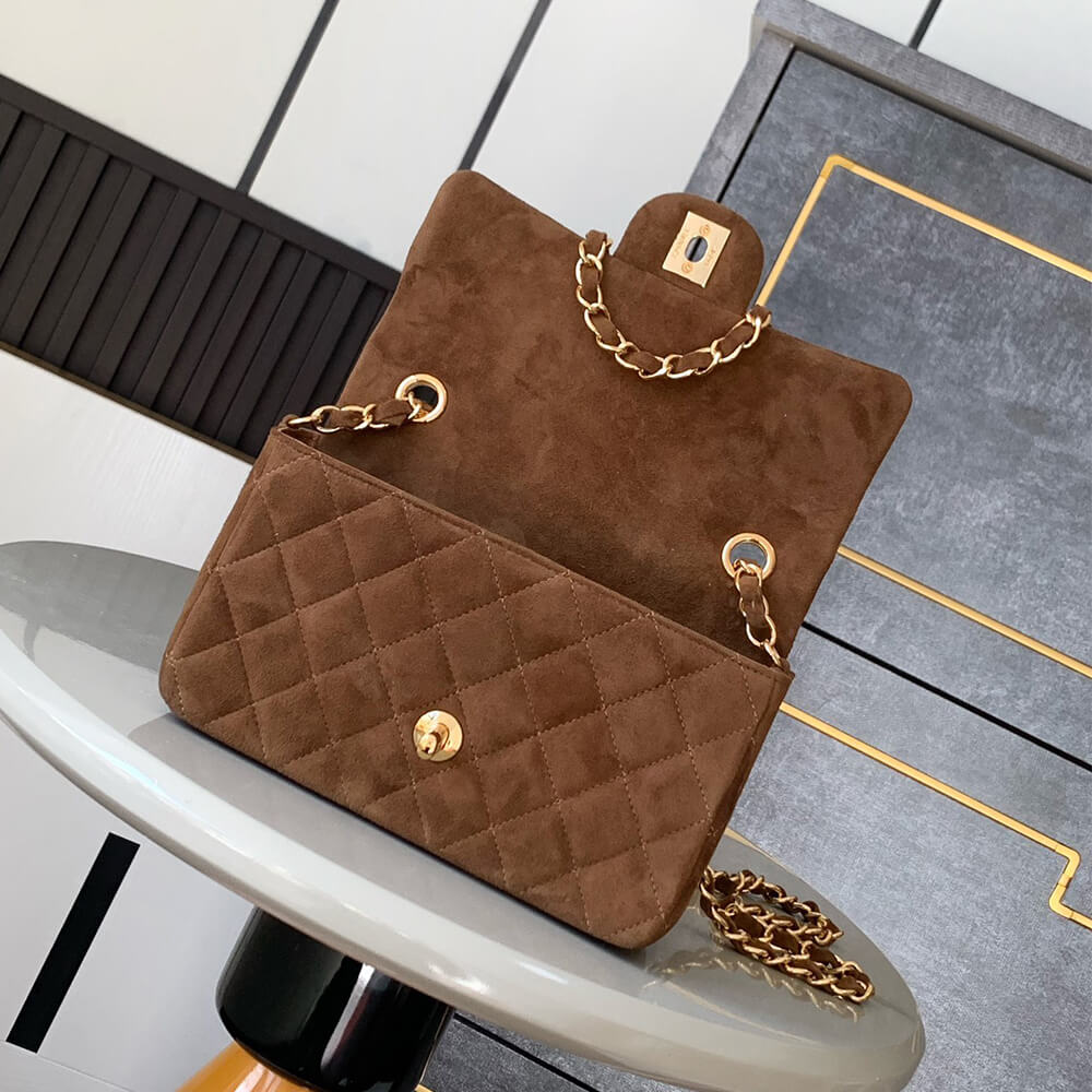 Ch**el SUEDE MINI FLAP BAG(HIGH-END GRADE)