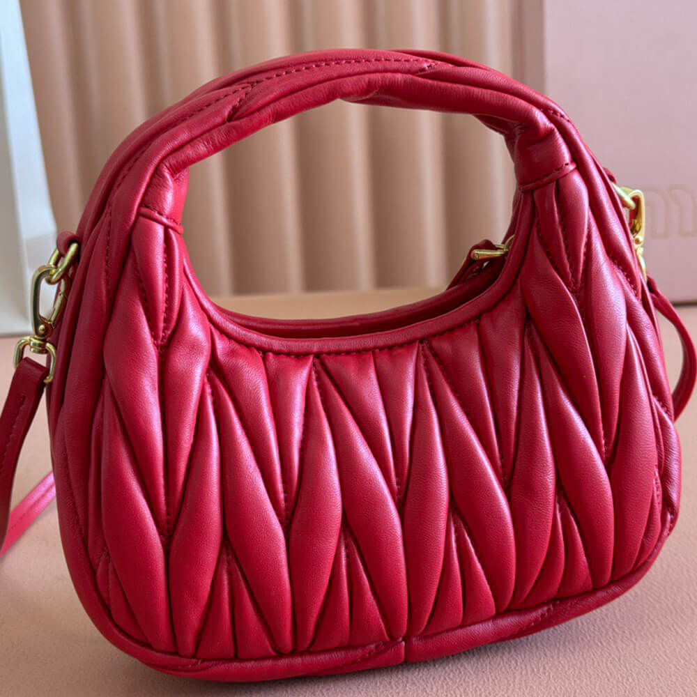 Mini Wander matelass?? nappa leather hobo bag(high-end grade)