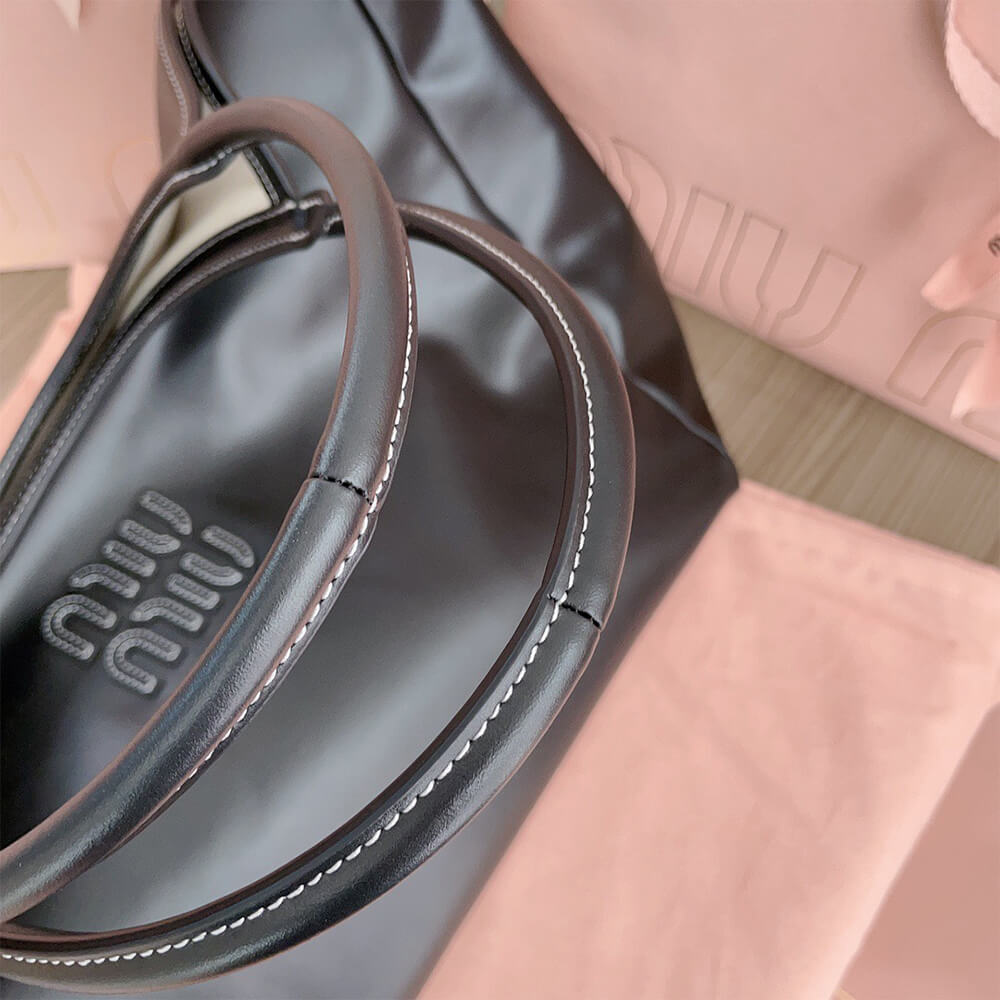 M1um1u LARGE IVY LEATHER BAG(HIGH-END GRADE)