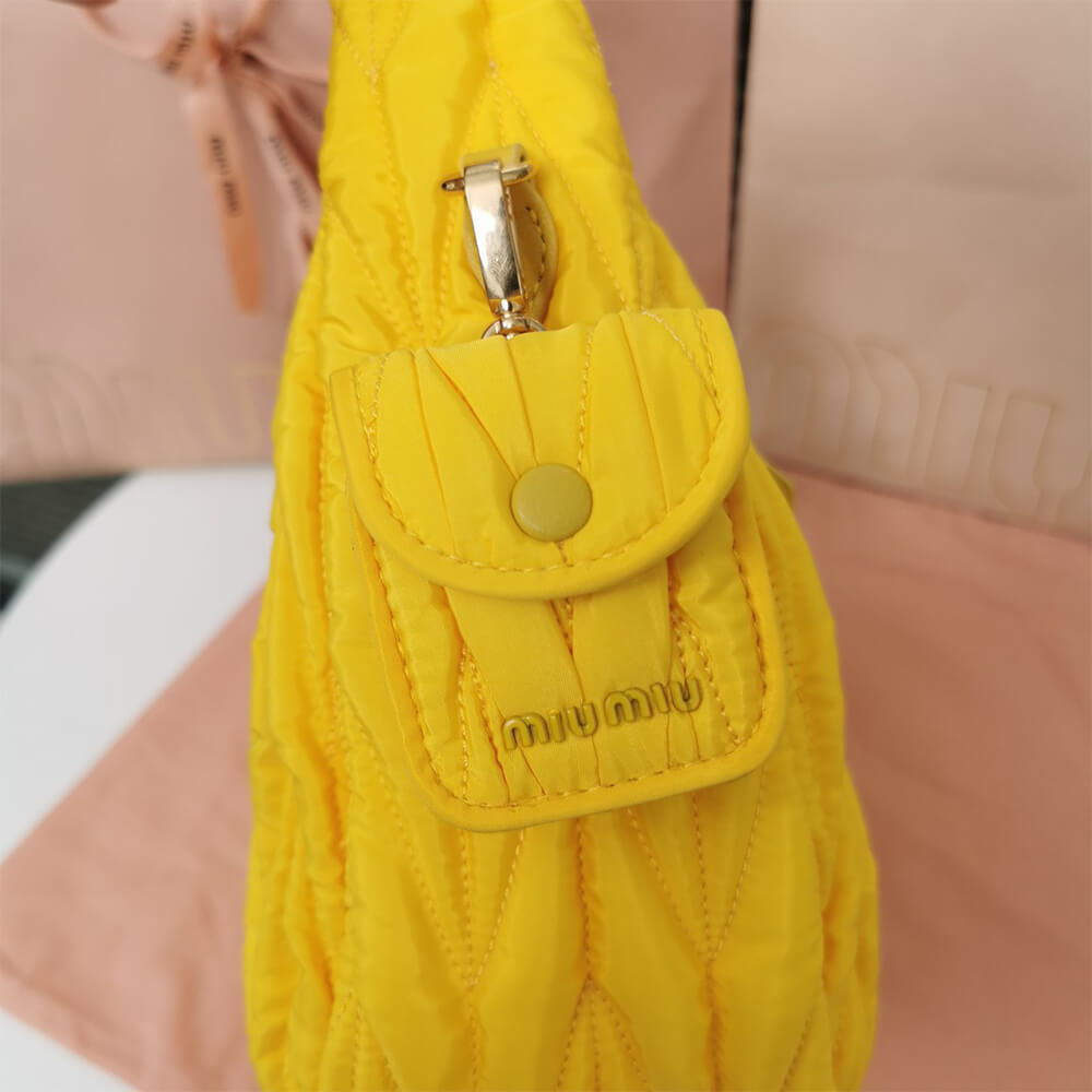 M1v wander matelasse regenerated nylon hobo bag
