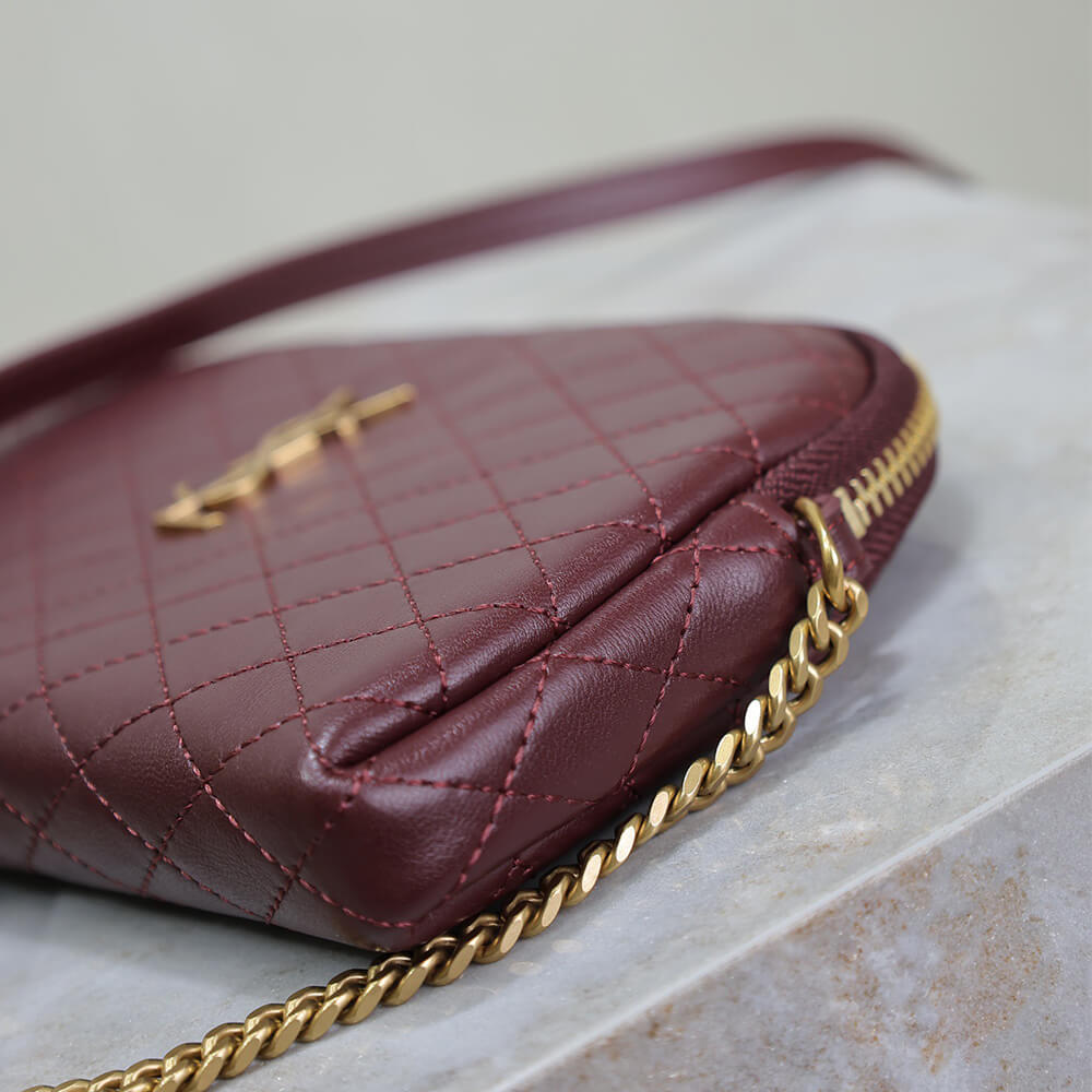 Y51 Gaby zipped pouch in quilted lambskin(HIGH-END)