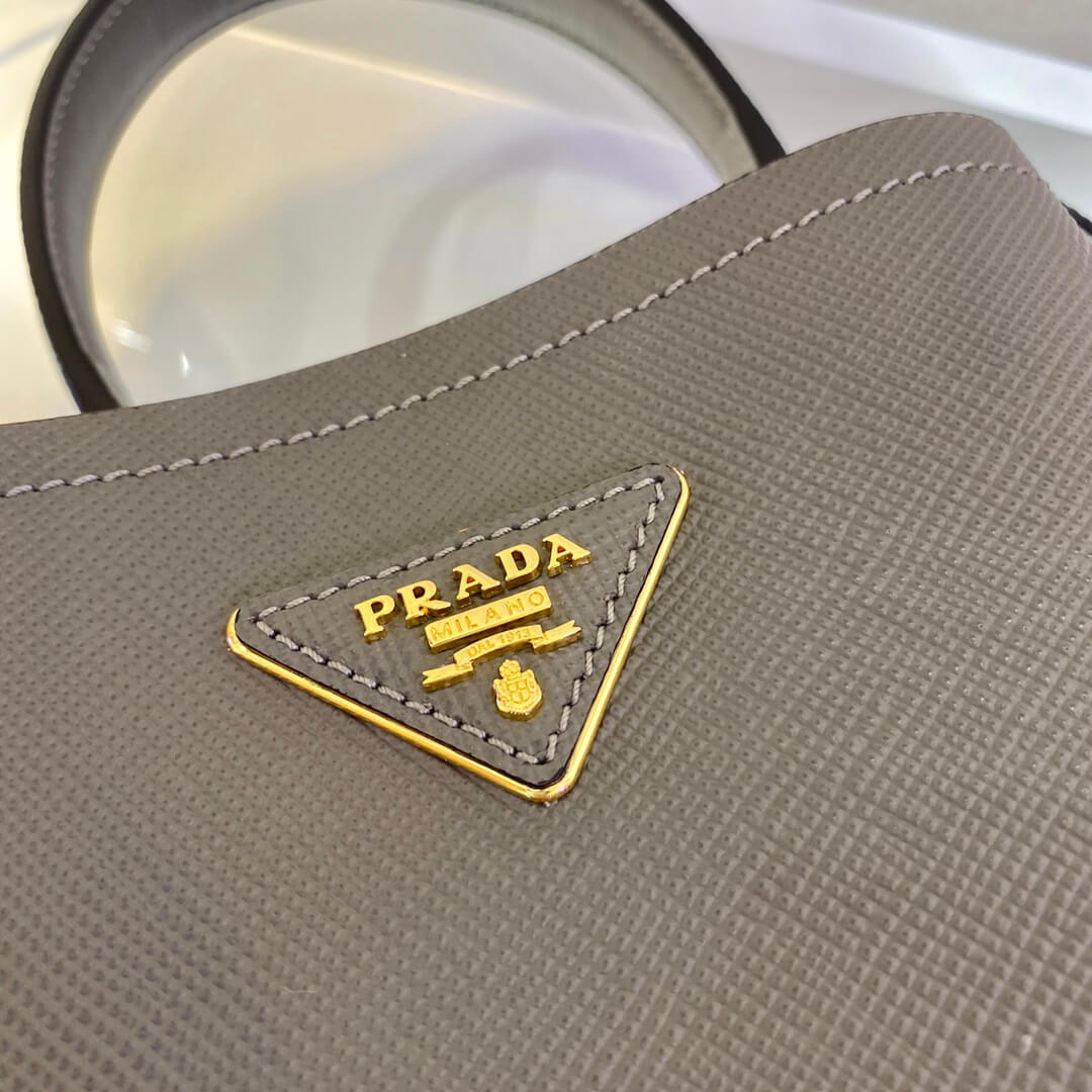 Pra*a Panier Saffiano Leather Mini Bag(high-end grade)