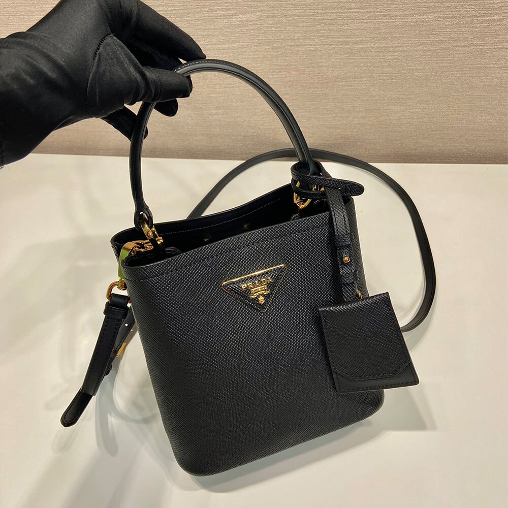 Pra*a Panier Saffiano Leather Mini Bag(high-end grade)
