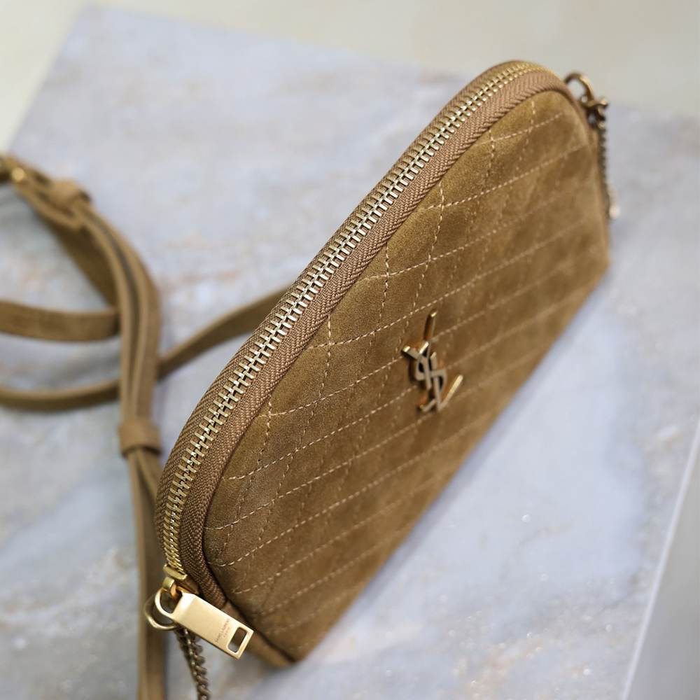 Y51 GABY zipped pouch in suede