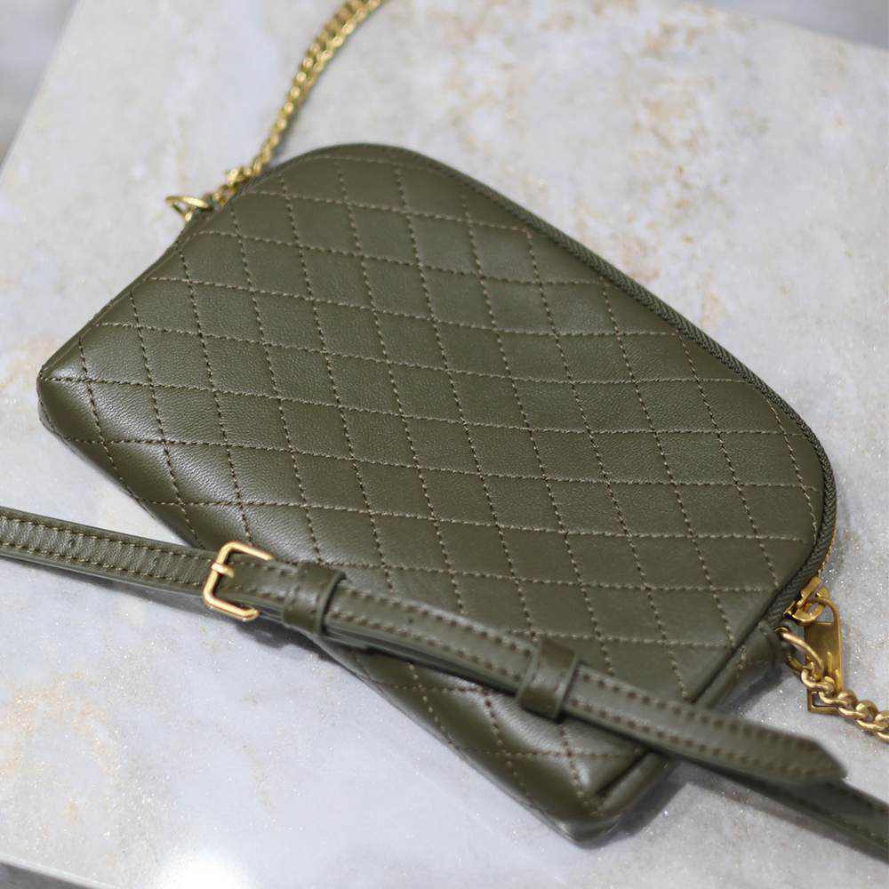 Y51 GABY ZIPPERED POUCH IN LAMBSKIN