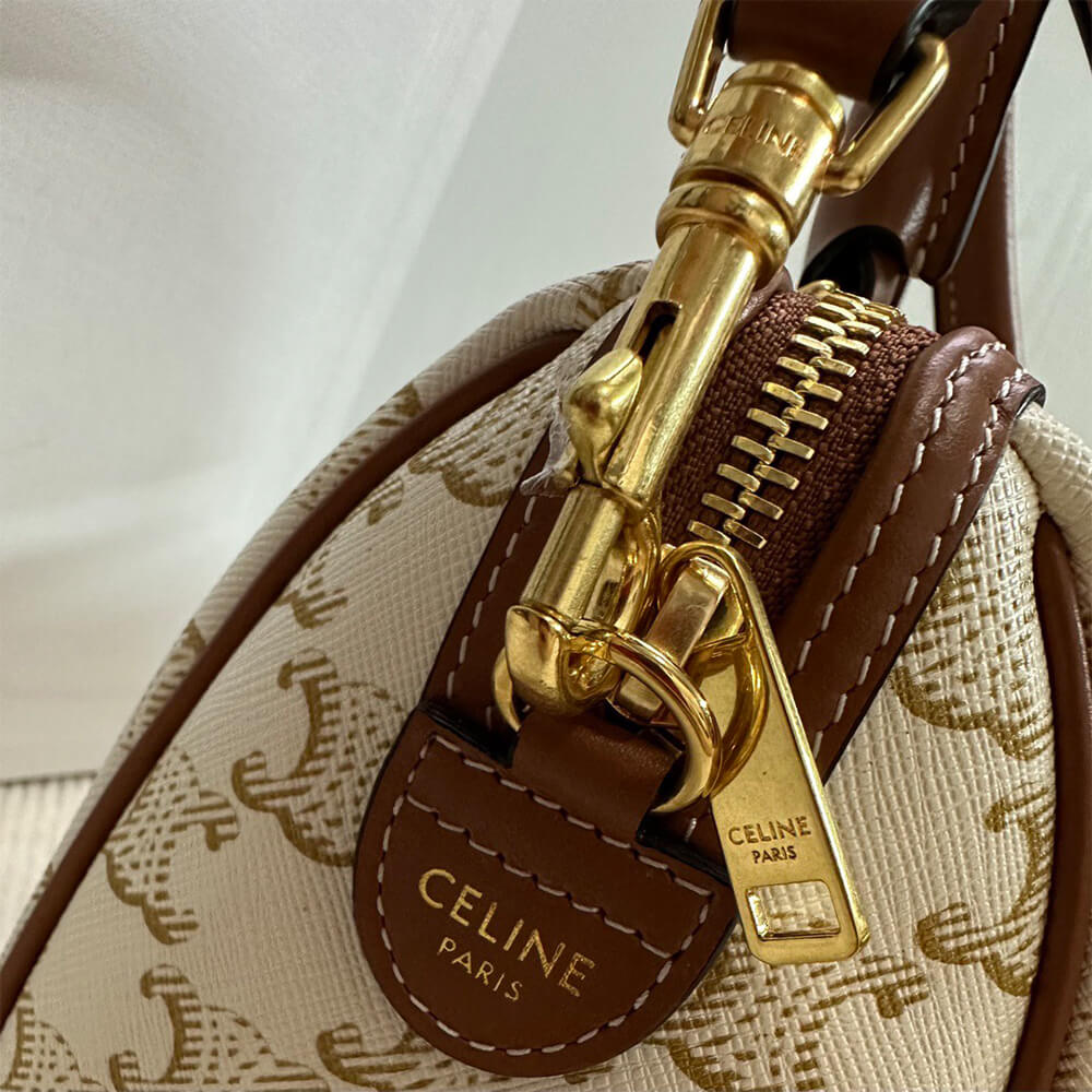 Ce1i*e Small Boston IN Triomphe Canvas and calfskin