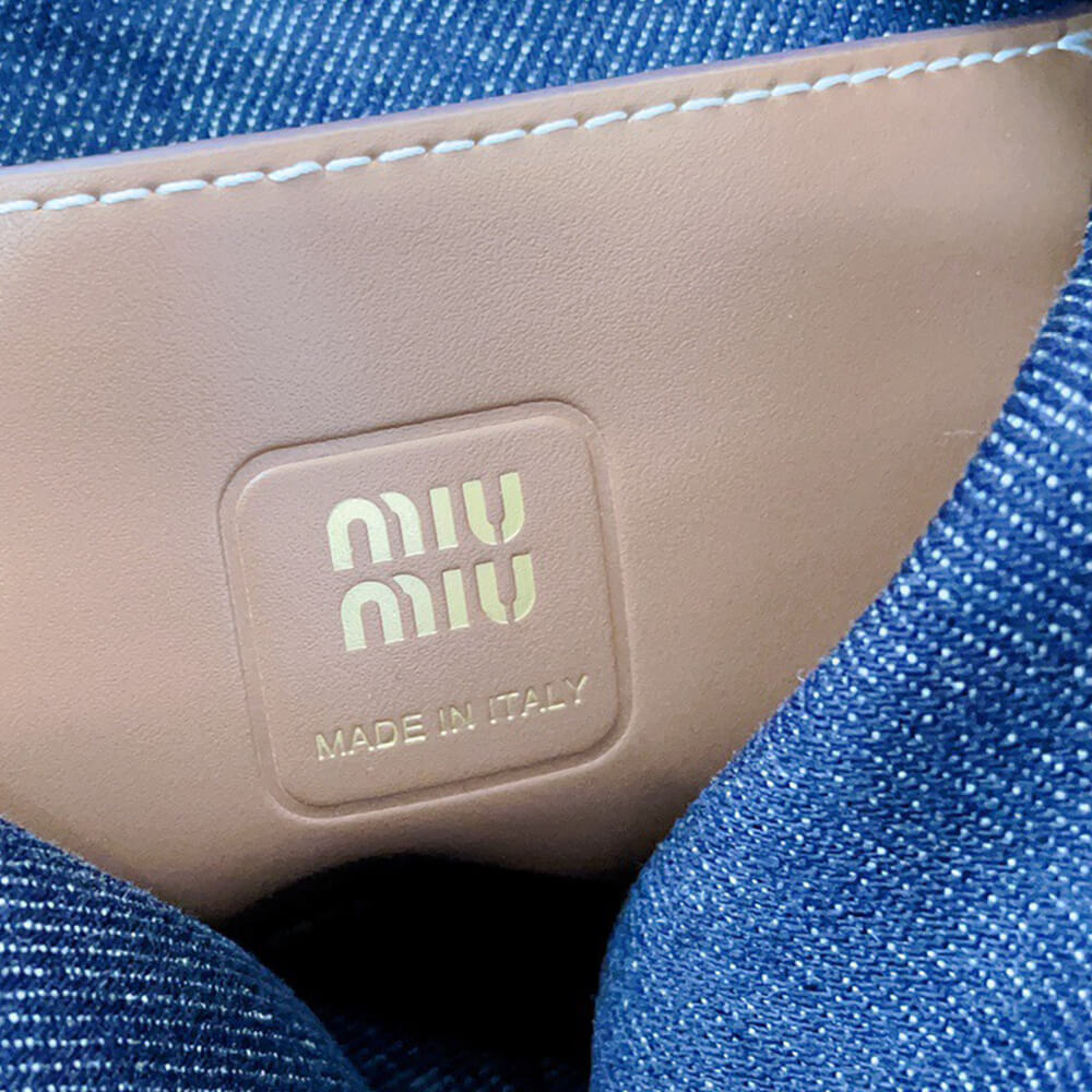 M1um1u MINI IVY canvas and leather bag(HIGH-END GRADE)