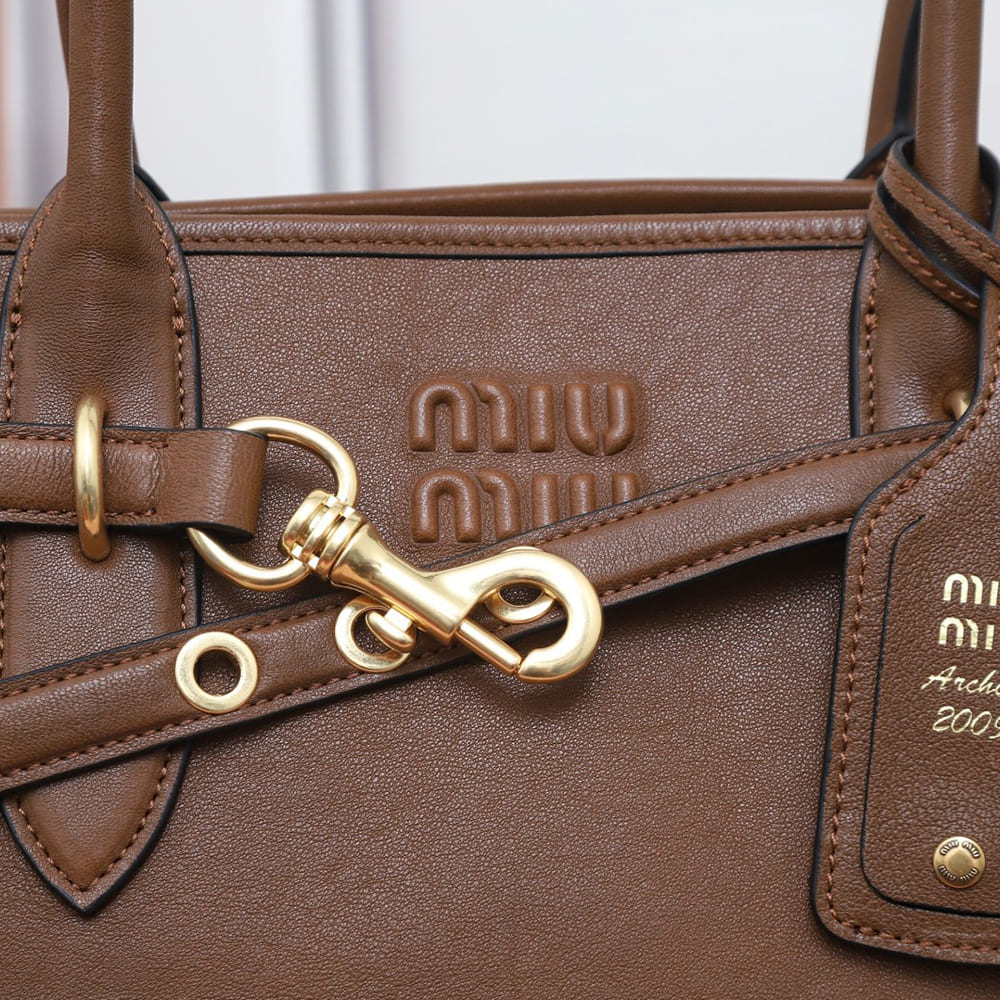 M1um1u Large Aventure nappa leather bag(HIGH-END GRADE)