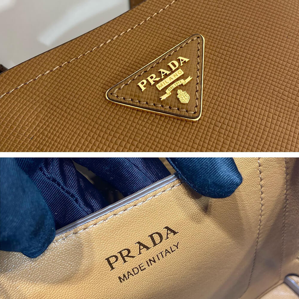 Pra*a Panier Saffiano Leather Mini Bag(high-end grade)