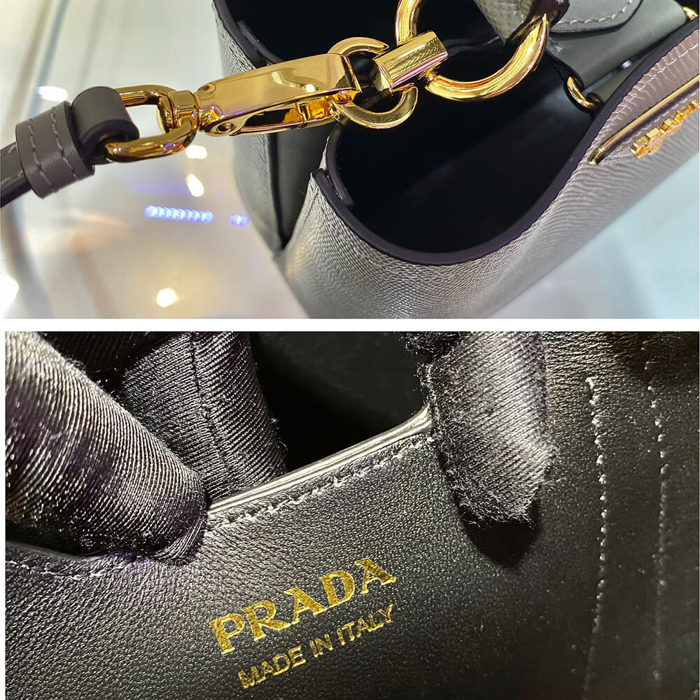 Pra*a Panier Saffiano Leather Mini Bag(high-end grade)