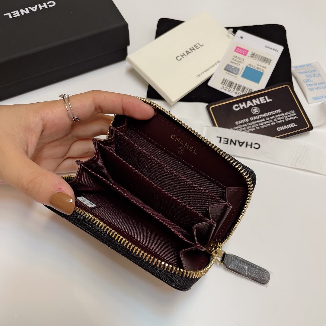 Ch**el Classic Zipper Coin Wallet