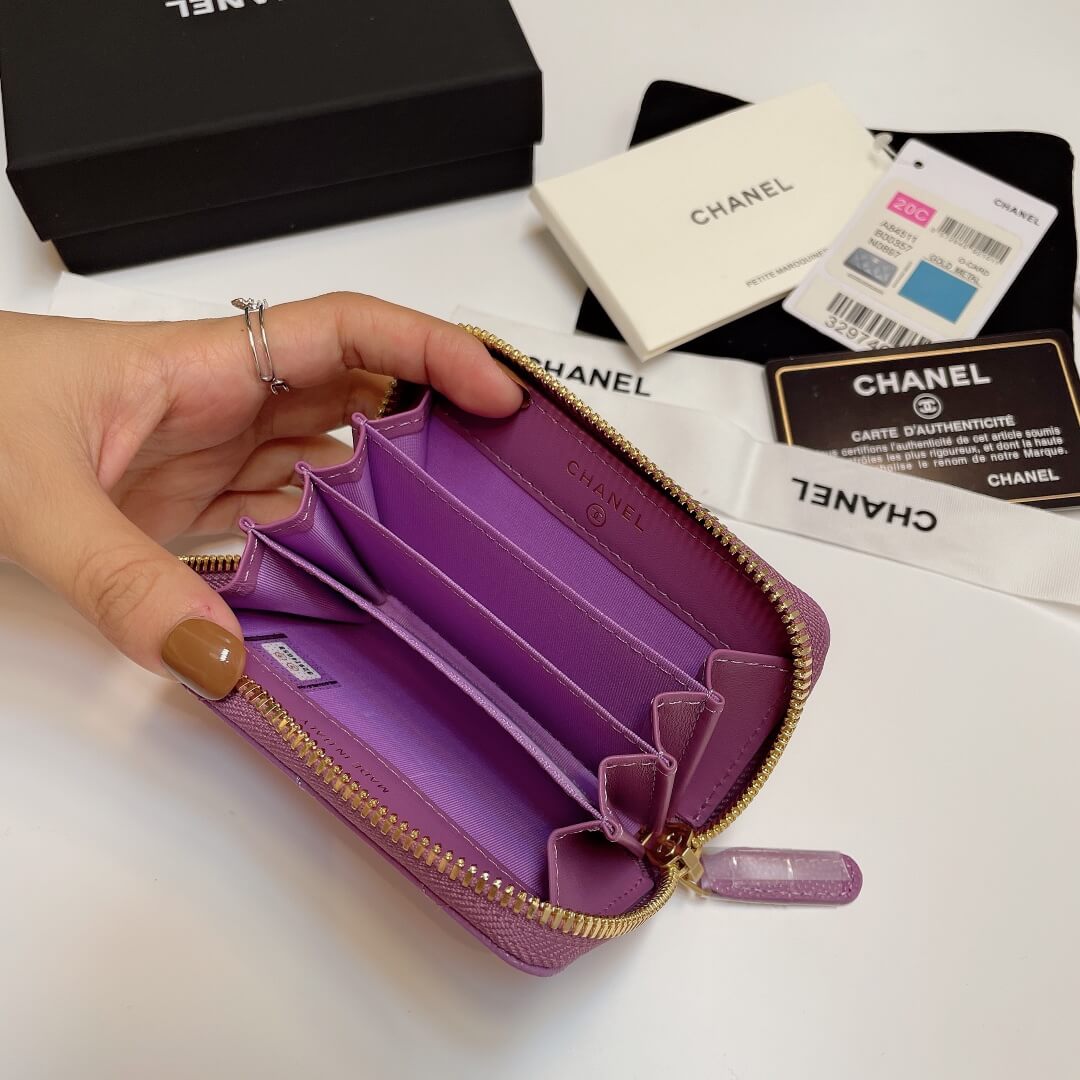 Ch**el Classic Zipper Coin Wallet