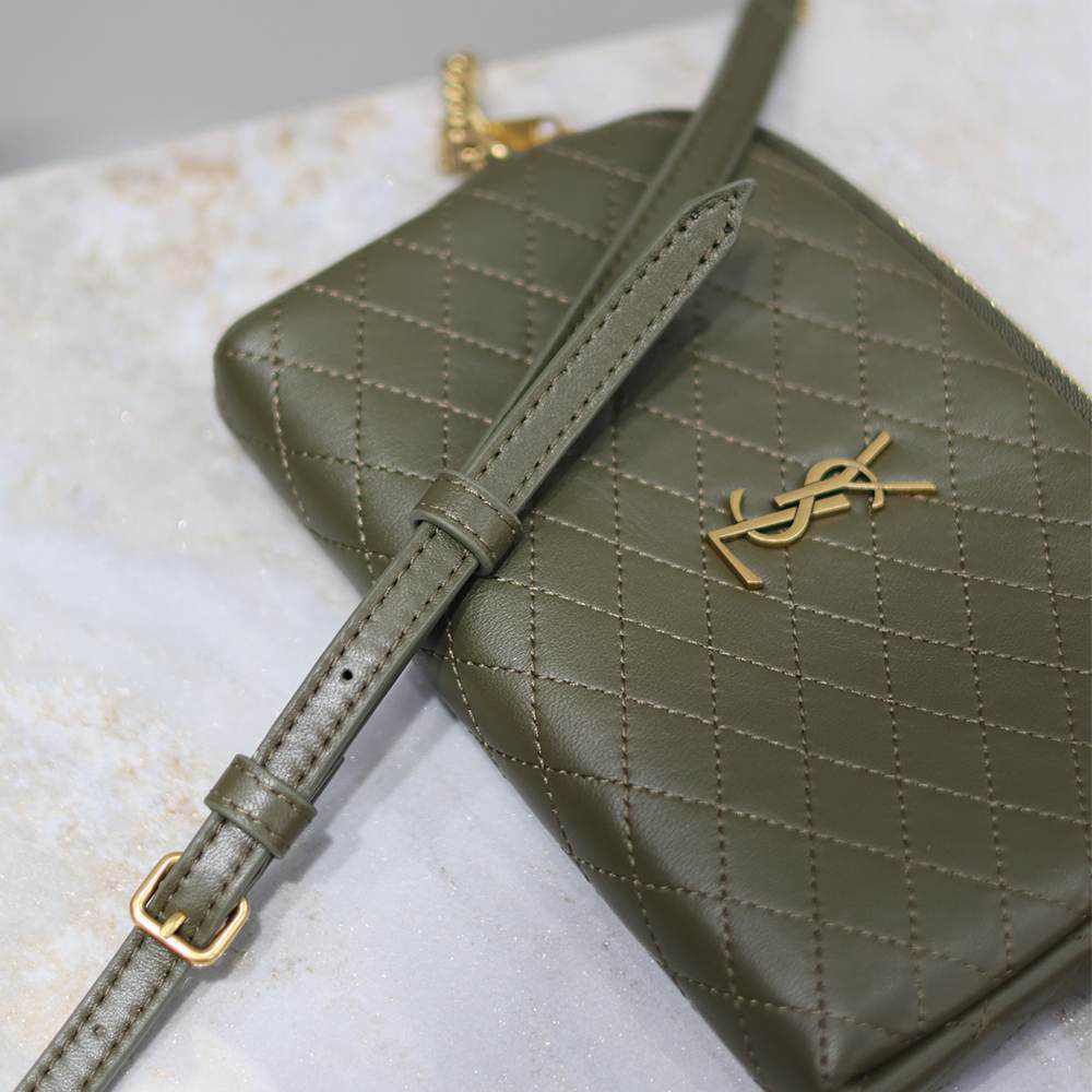 Y51 GABY ZIPPERED POUCH IN LAMBSKIN