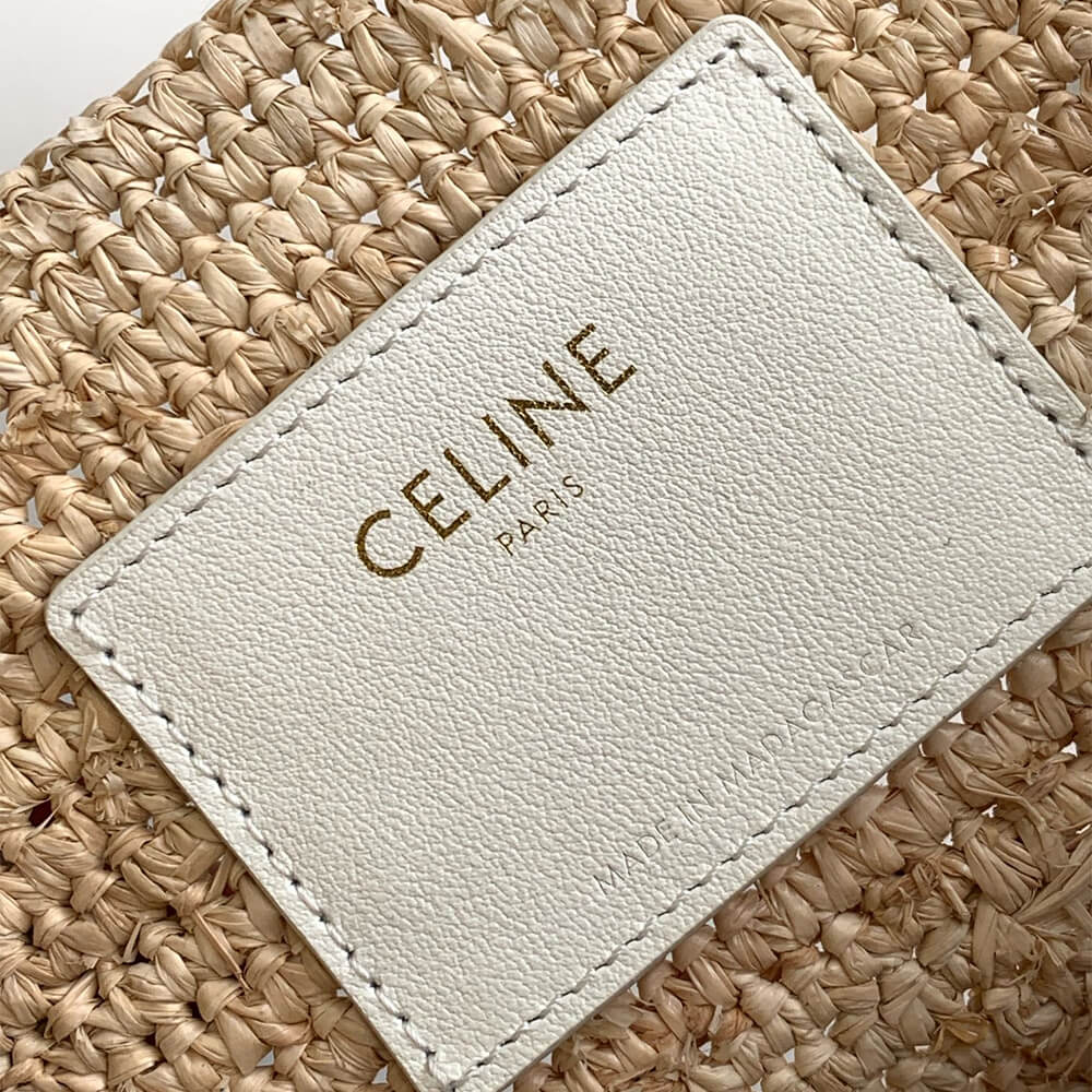 Ce1i*e TEEN S*pPLE Ce1i*e CLASSIC PANIER IN Raffia and calfskin(high-end grade)