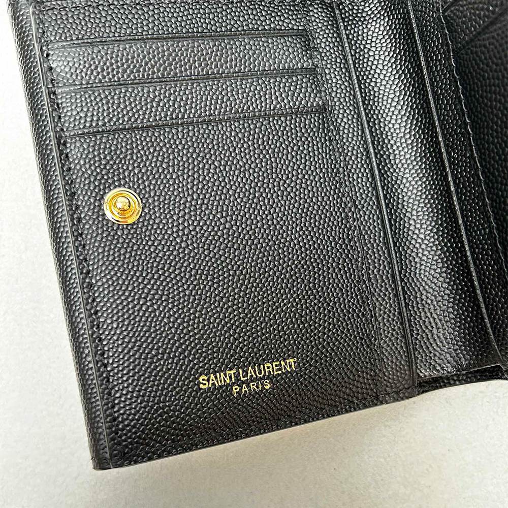 Y51 UPTOWN Compact wallet in grain de poudre leather