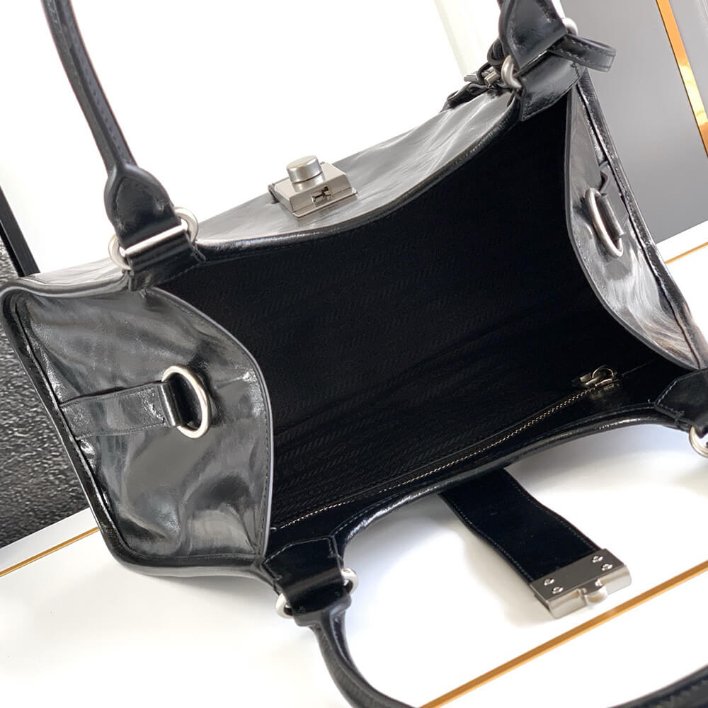 Pra*a Medium leather tote bag(high-end grade)