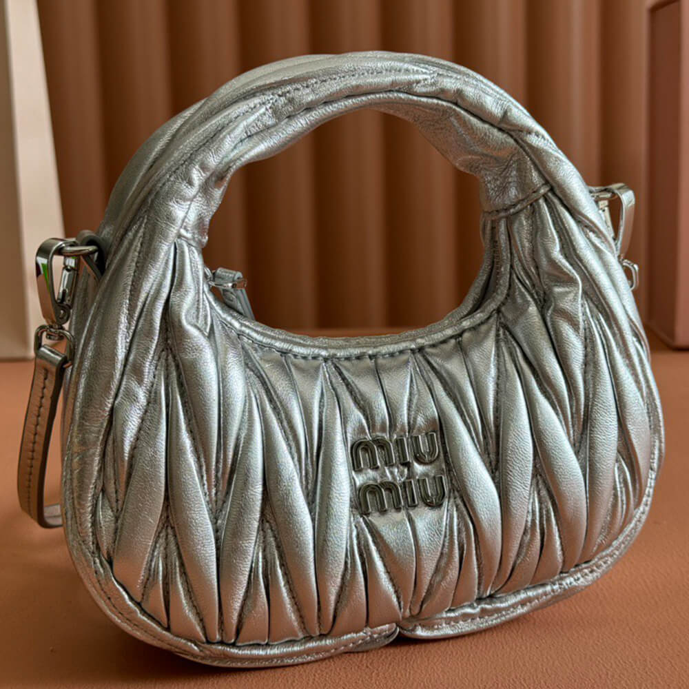 Mini Wander matelass?? nappa leather hobo bag(high-end grade)