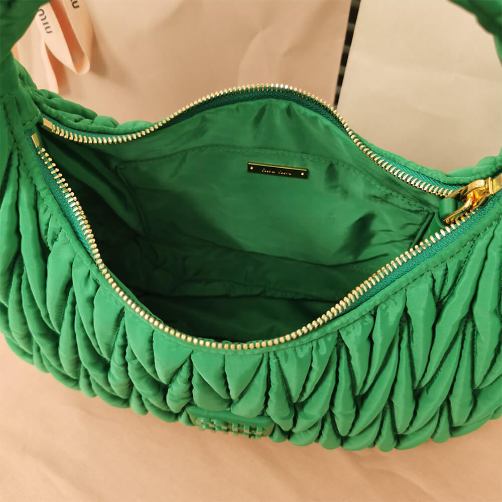 M1v wander matelasse regenerated nylon hobo bag