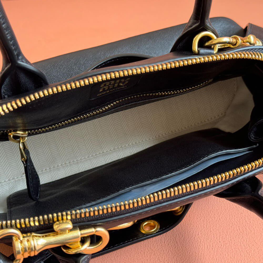 M1um1u Small Aventure nappa leather top-handle bag(HIGH-END GRADE)