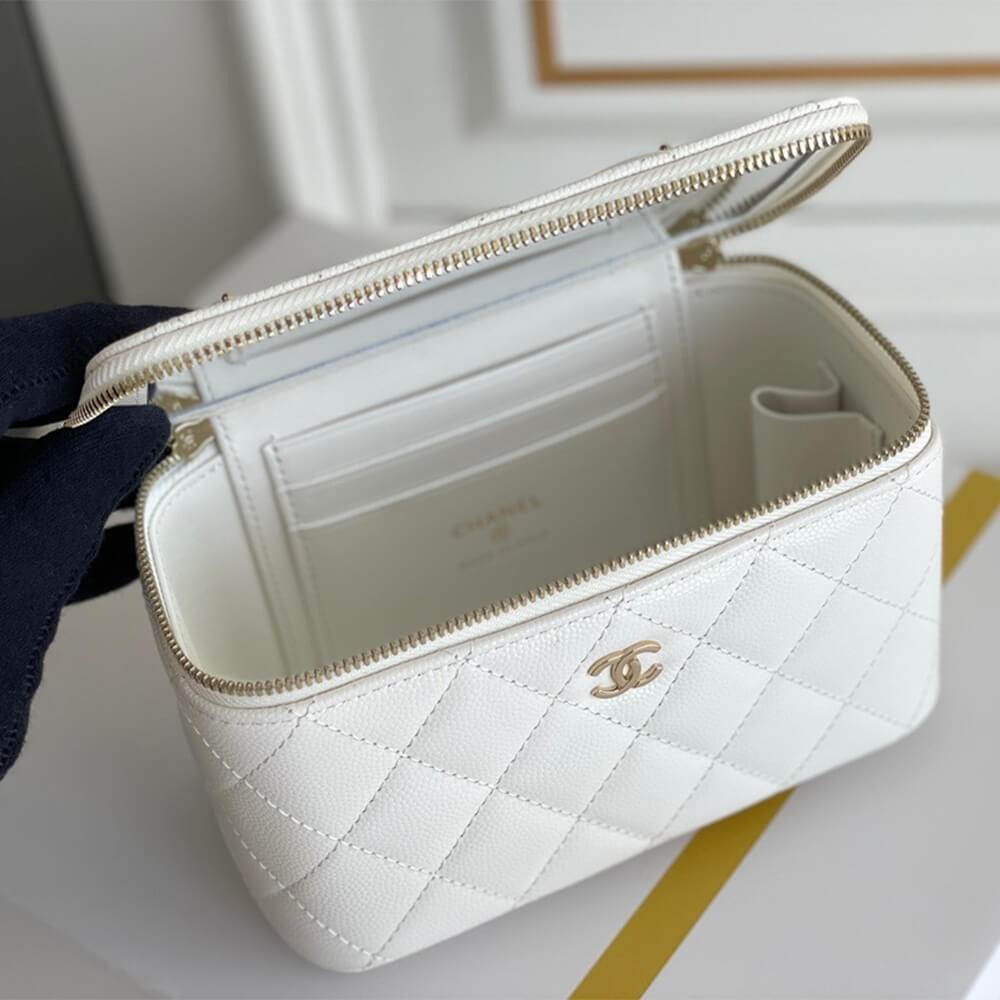 Ch**el long box cosmetic bag