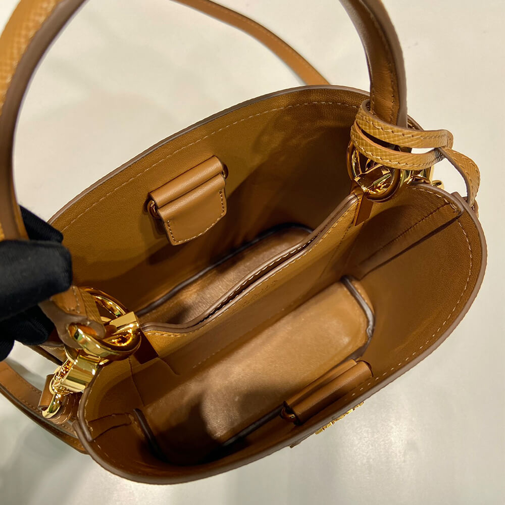Pra*a Panier Saffiano Leather Mini Bag(high-end grade)