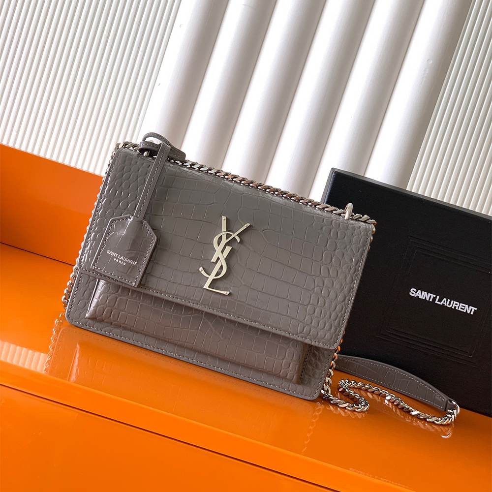 Y51 SUNSET MEDIUM IN CROCODILE-EMBOSSED LEATHER(HIGH-END GRADE)