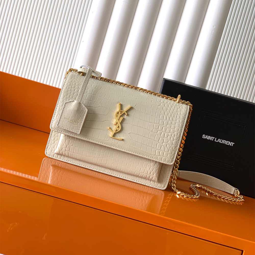Y51 SUNSET MEDIUM IN CROCODILE-EMBOSSED LEATHER(HIGH-END GRADE)