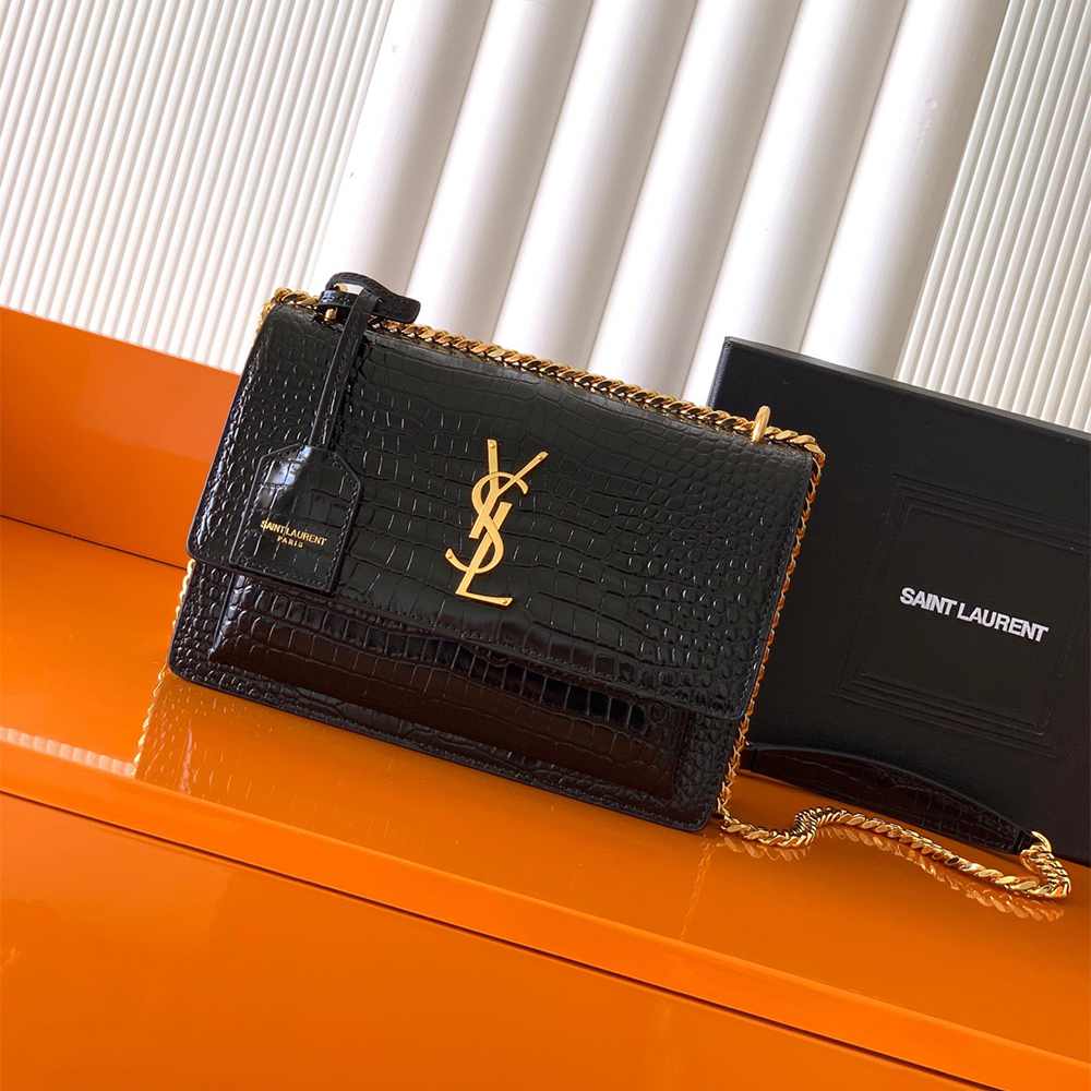 Y51 SUNSET MEDIUM IN CROCODILE-EMBOSSED LEATHER(HIGH-END GRADE)