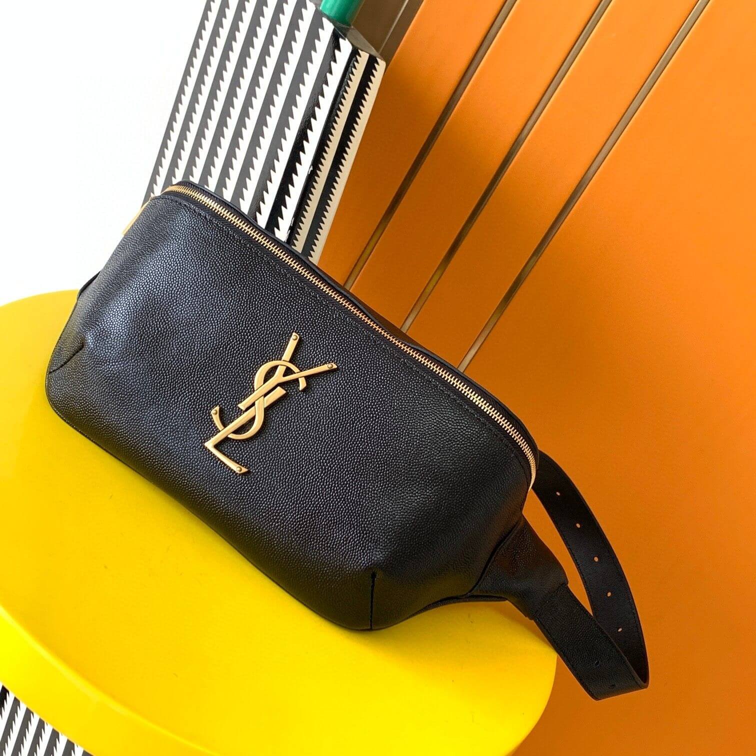 Y51 CASSANDRE CLASSIC belt bag in grain de poudre embossed leather(HIGH-END GRADE)