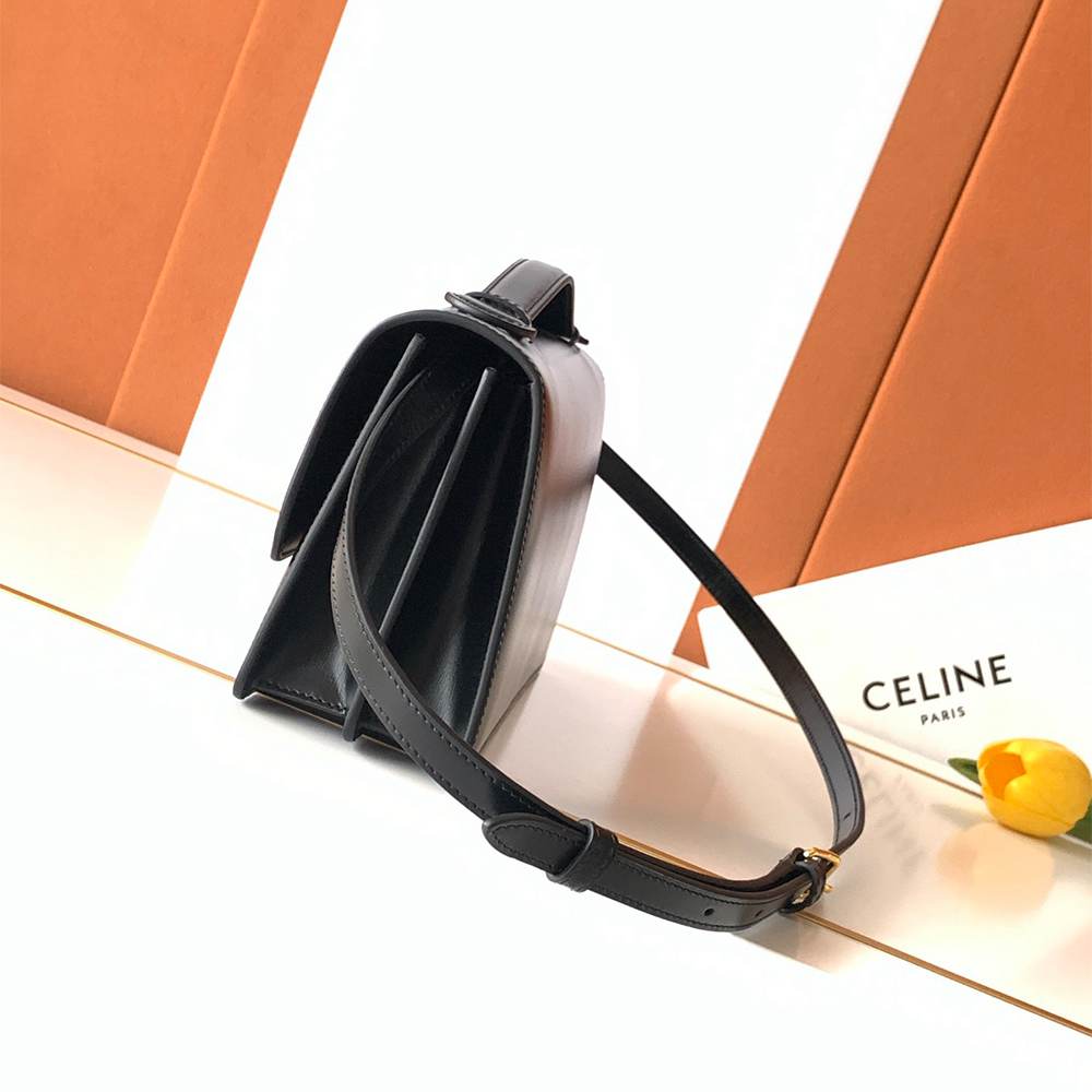 Ce1i*e MEDIUM TRIOMPHE FOLIO IN SHINY CALFSKIN(HIGH-END GRADE)