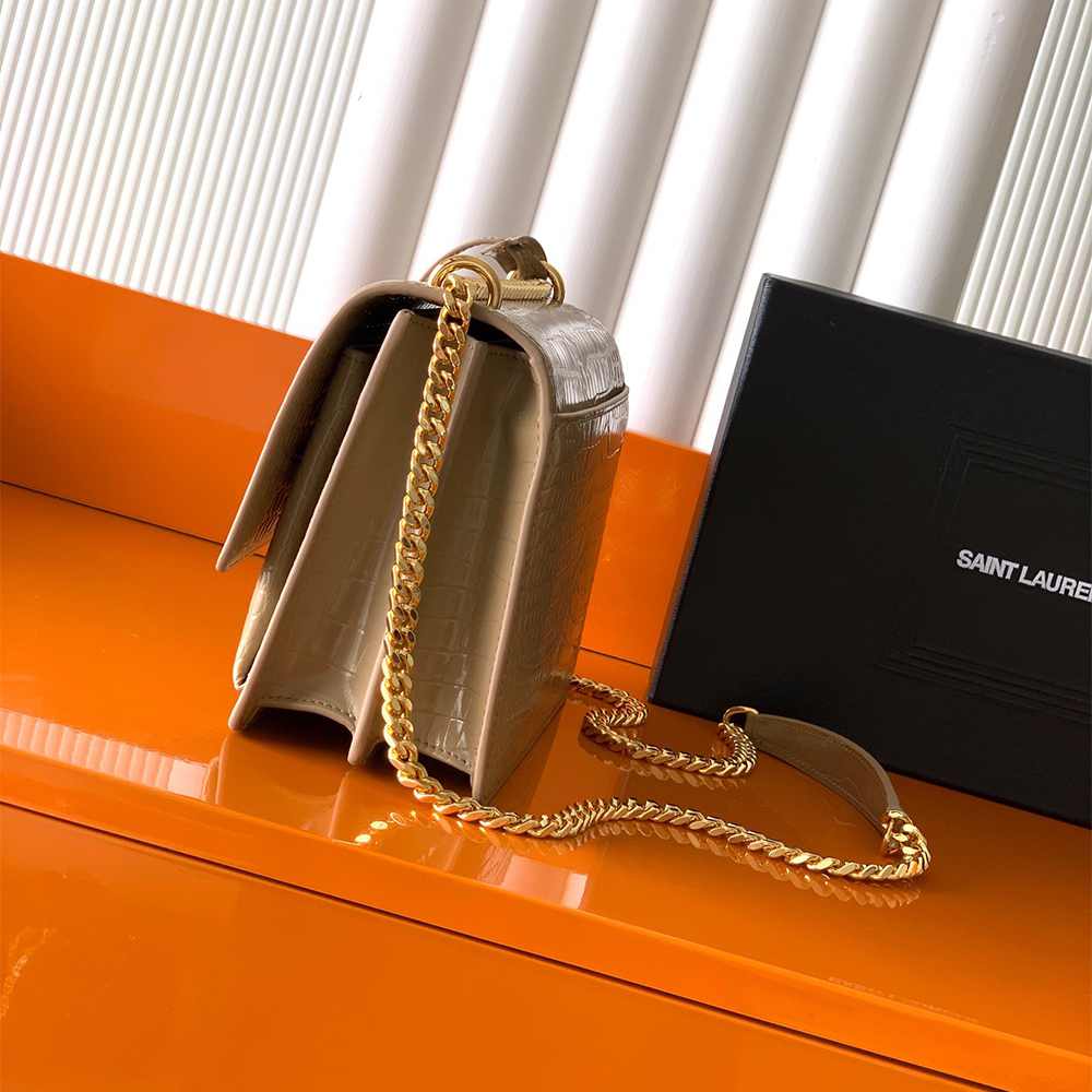 Y51 SUNSET MEDIUM IN CROCODILE-EMBOSSED LEATHER(HIGH-END GRADE)