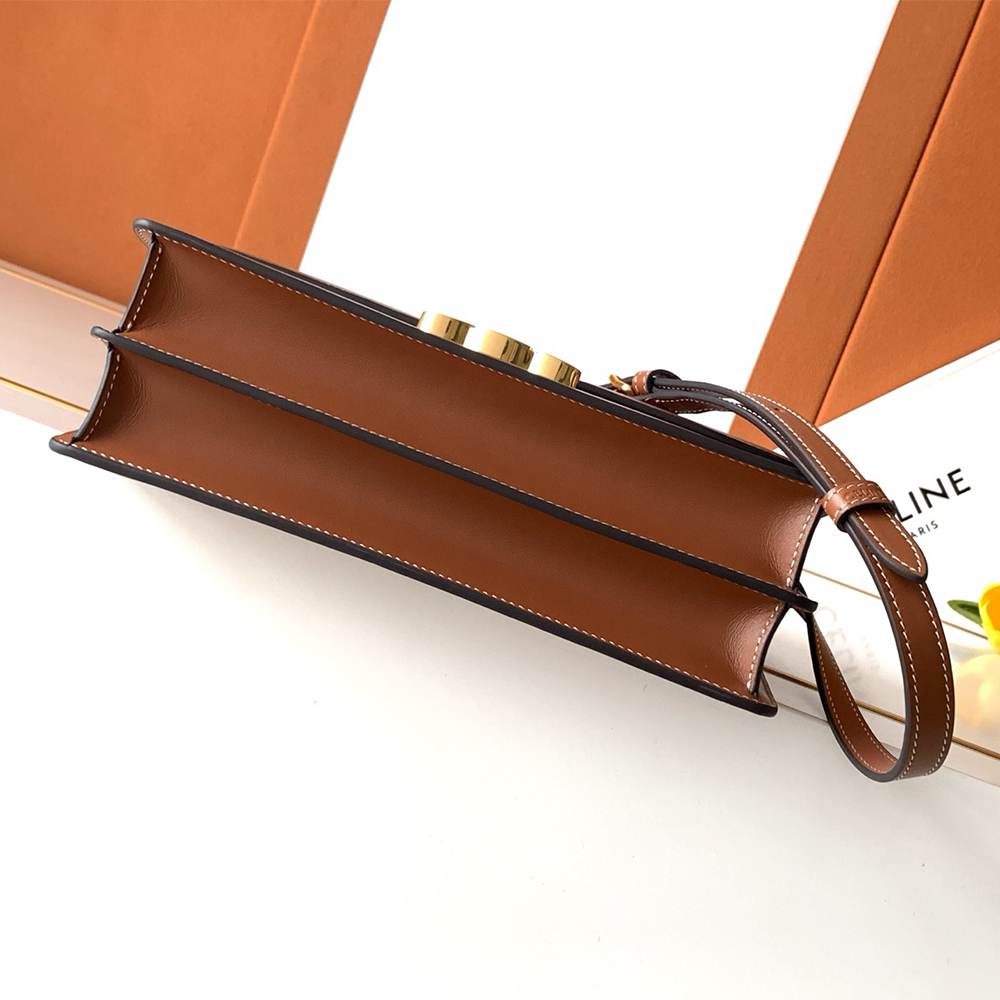 Ce1i*e MEDIUM TRIOMPHE FOLIO IN SHINY CALFSKIN(HIGH-END GRADE)