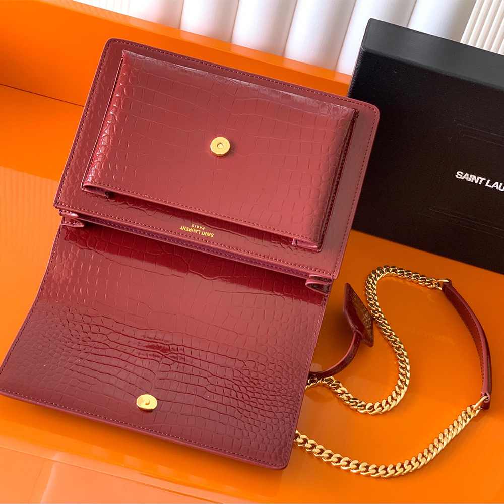 Y51 SUNSET MEDIUM IN CROCODILE-EMBOSSED LEATHER(HIGH-END GRADE)