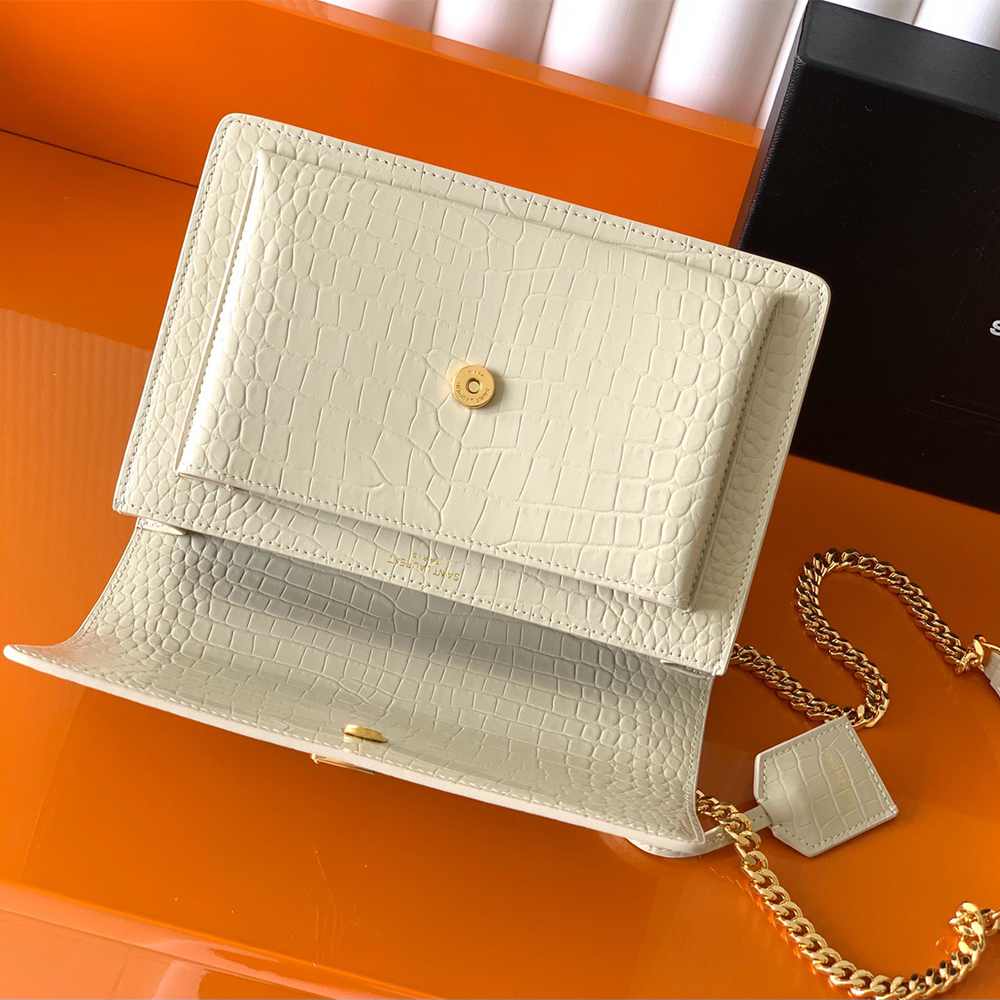 Y51 SUNSET MEDIUM IN CROCODILE-EMBOSSED LEATHER(HIGH-END GRADE)