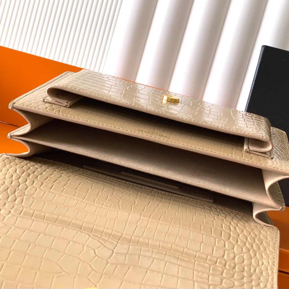 Y51 SUNSET MEDIUM IN CROCODILE-EMBOSSED LEATHER(HIGH-END GRADE)