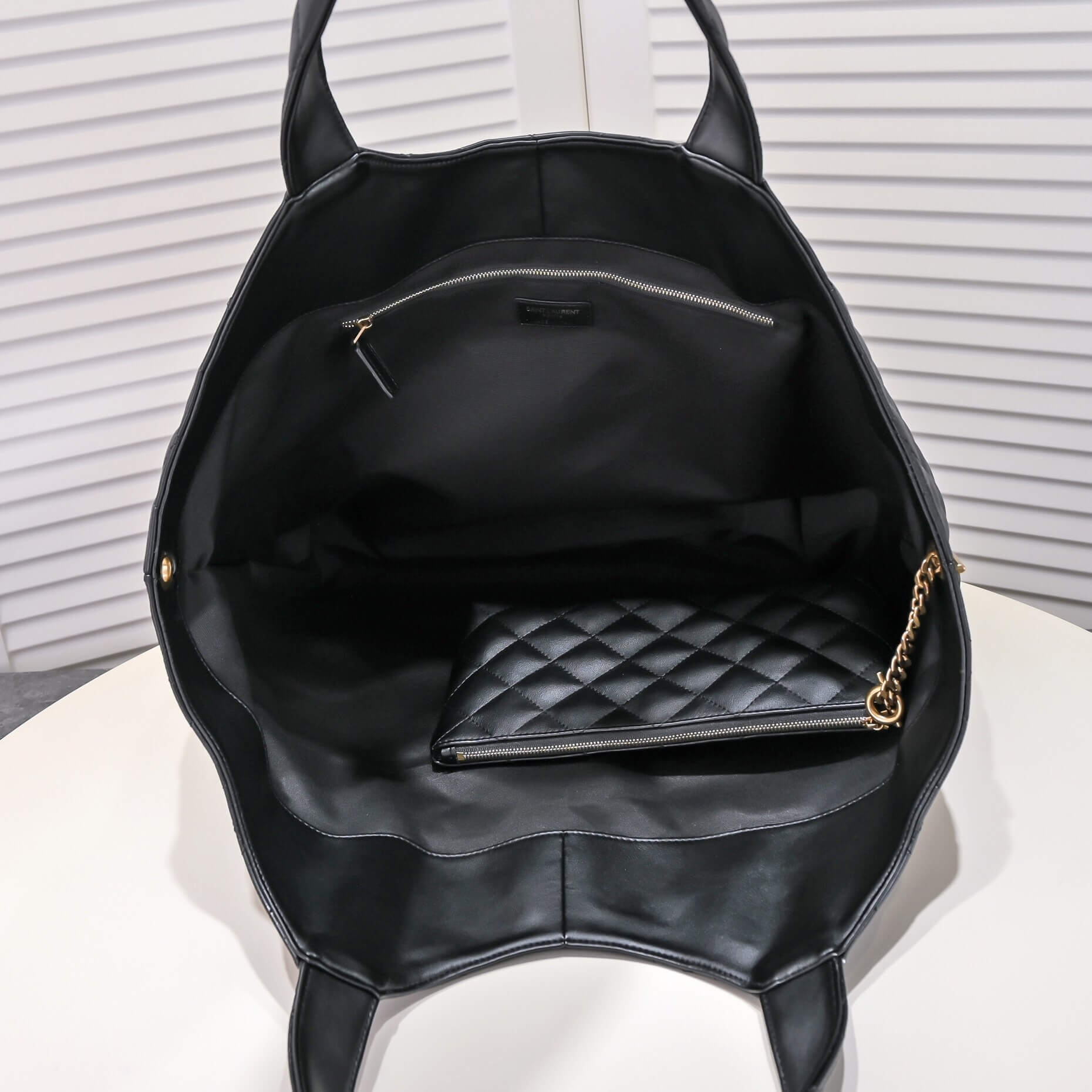 Y51 Icare quilted lambskin oversized shopping bag(High-end grade)