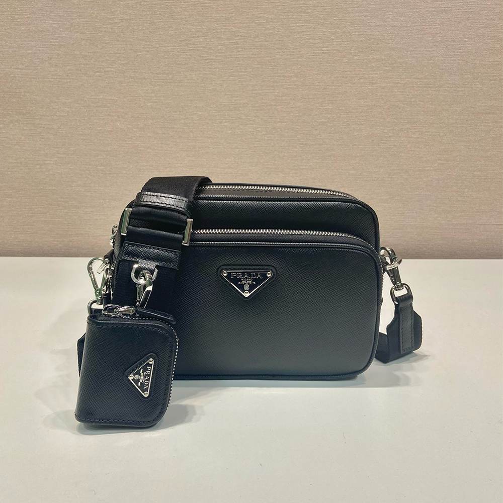 Pra*a Saffiano leather shoulder bag(HIGH-END GRADE)