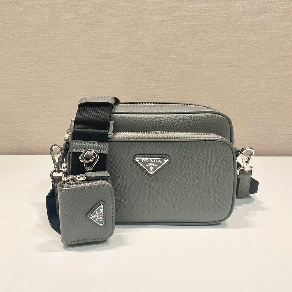 Pra*a Saffiano leather shoulder bag(HIGH-END GRADE)