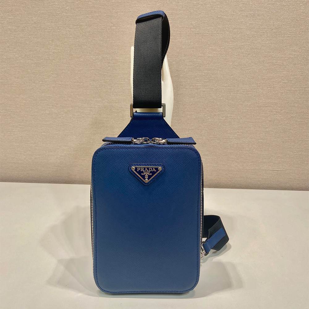 Pra*a Brique Saffiano leather bag(HIGH-END GRADE)