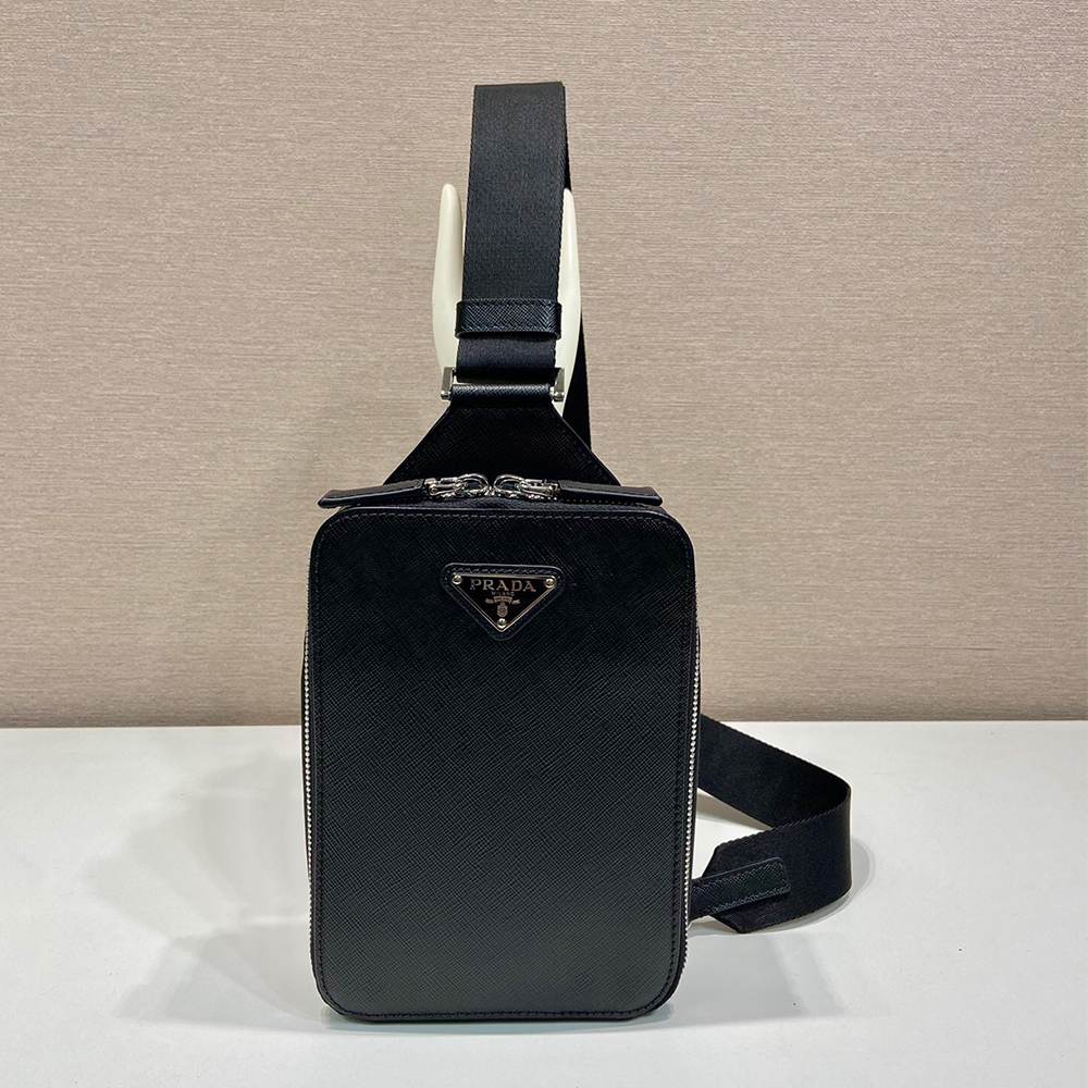 Pra*a Brique Saffiano leather bag(HIGH-END GRADE)