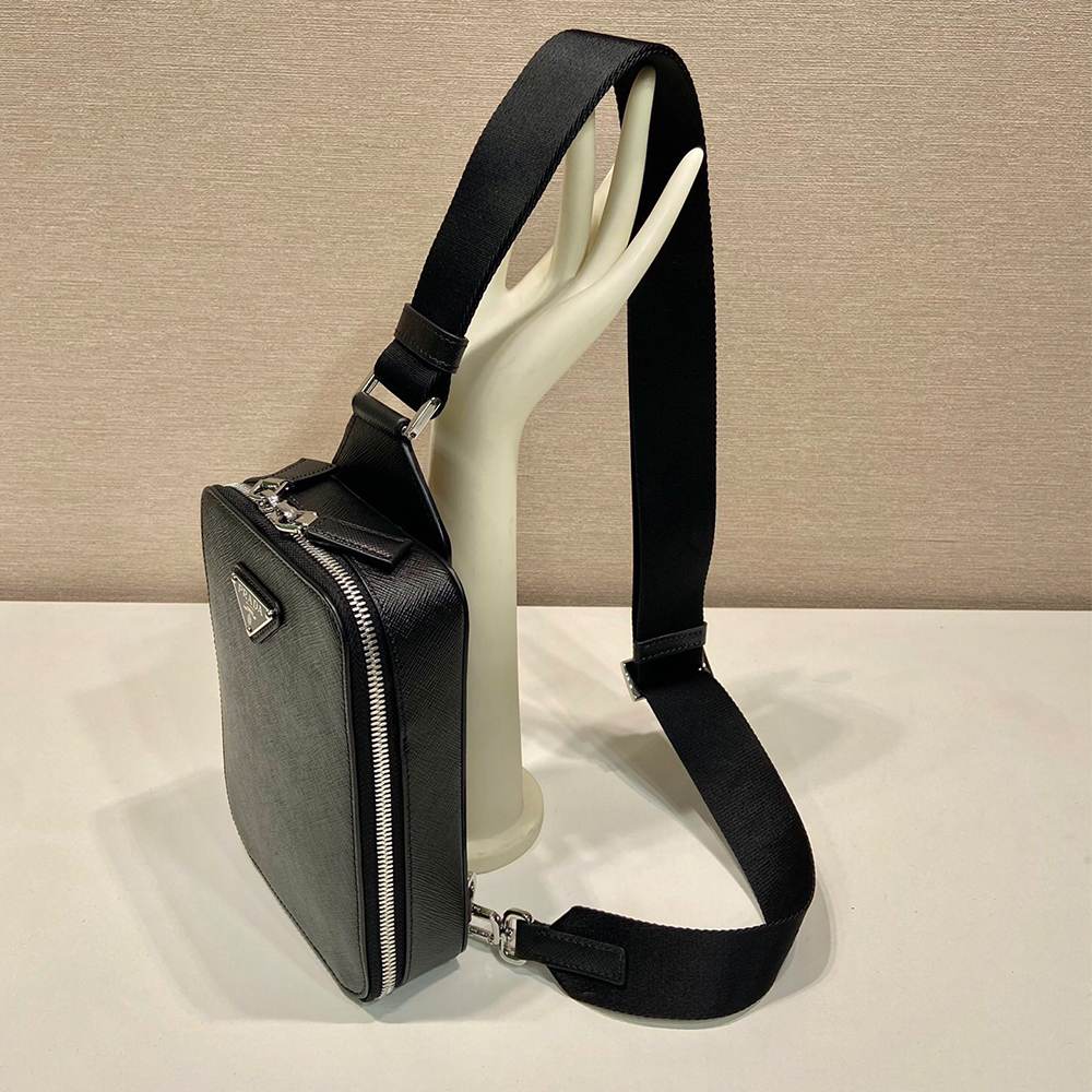 Pra*a Brique Saffiano leather bag(HIGH-END GRADE)